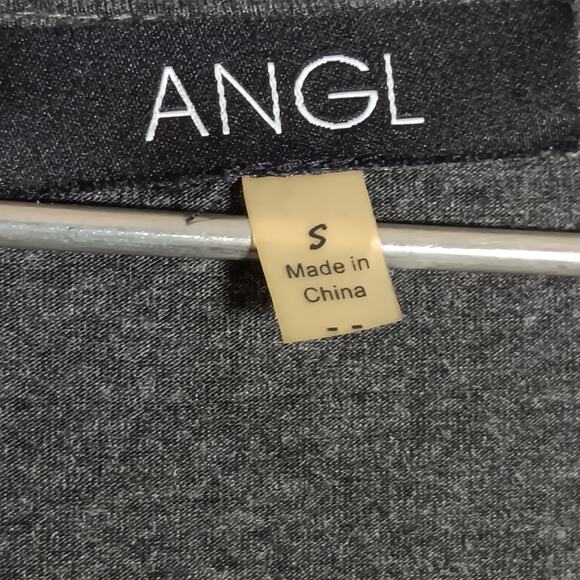 ANGL Bodycon Assymetrical Dress Size Small Wrap Zipper Pullover 3/4 Sleeve - Picture 10 of 12